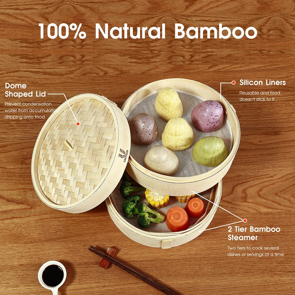 Bamboo Steamer Basket with Lid – Bao Steamer Bamboo Bewertung und Preis