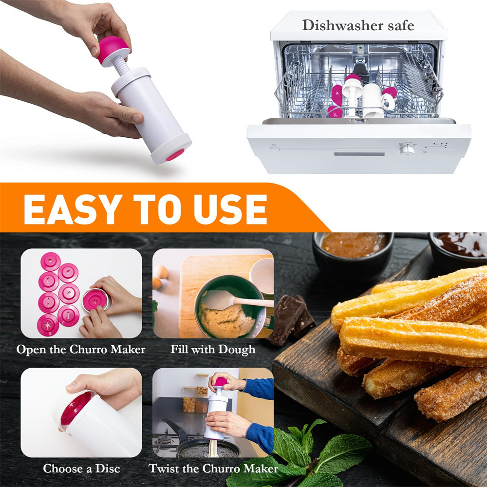 1pc DIY Manual Cookie Press Ma – Churros Maker Gun Bewertung und Preis