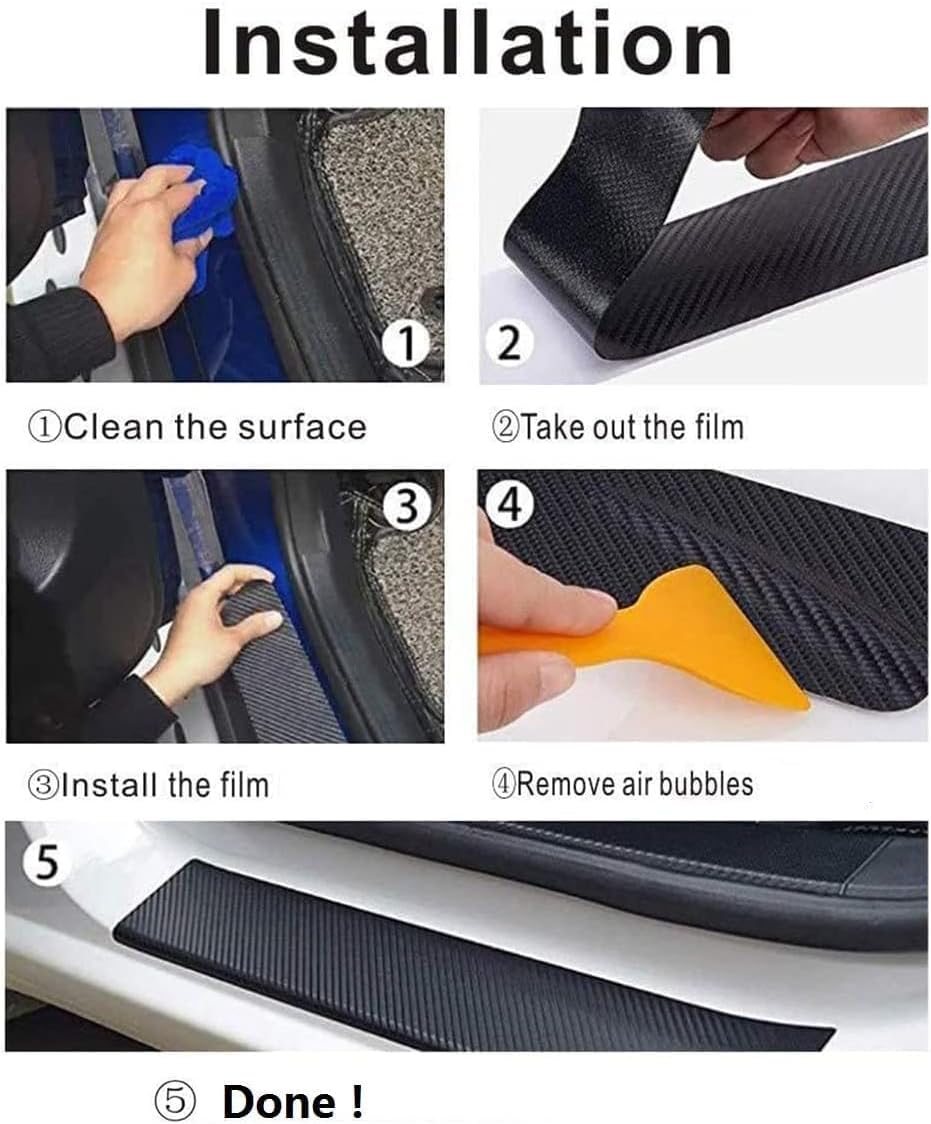 Car Door Sill Plate Guard Stic – Crepe Pan Carbon Bewertung und Preis