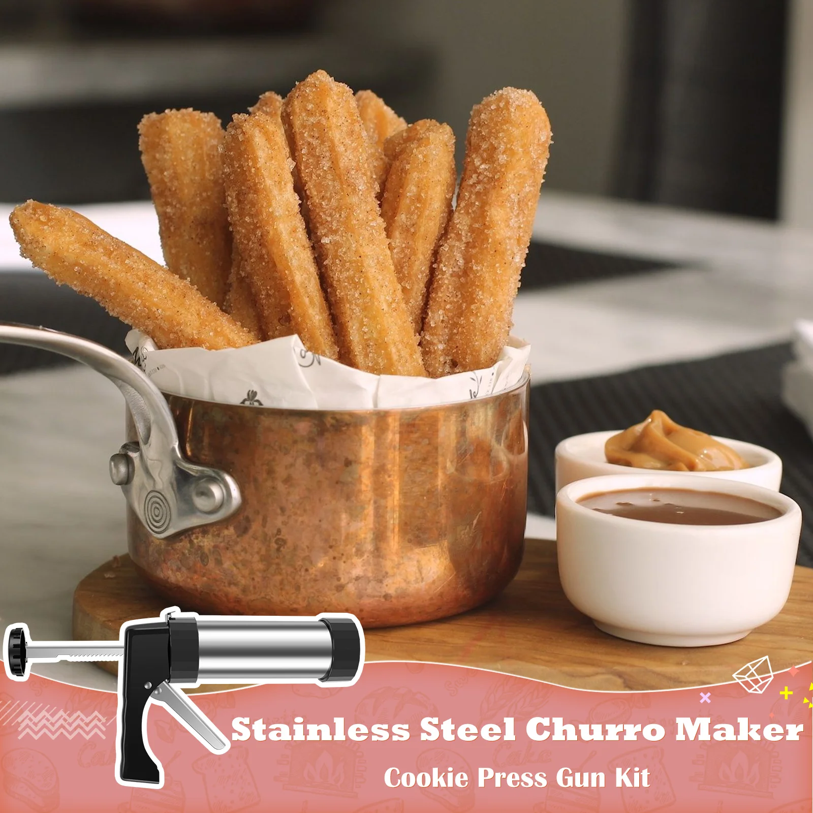 DIY Churro Maker Machine Cooki – Churros Maker Gun Bewertung und Preis