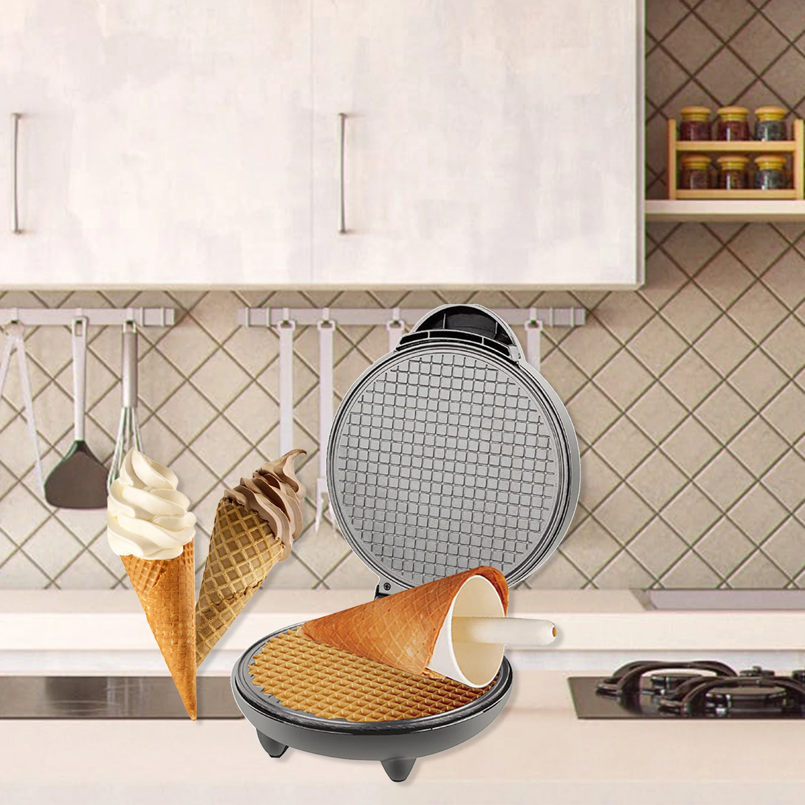 1200W Waffle Maker Nonstick Ba – Waffle Cone Maker Bewertung und Preis