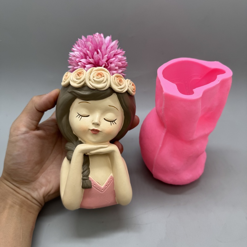 Cute girl flower pot silicone  – Potsticker Mold Bewertung und Preis