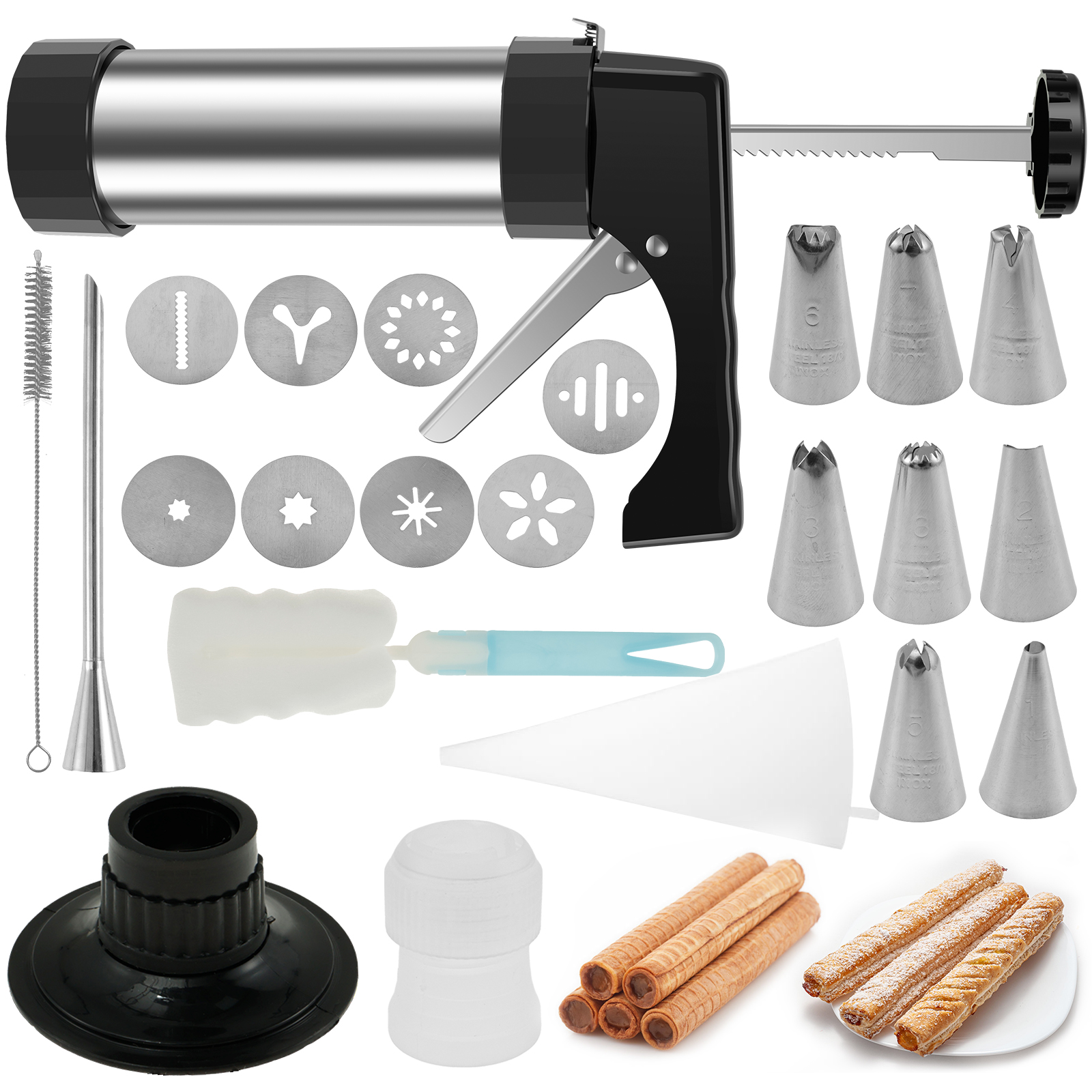 Stainless Steel Cookie Gun Chu – Churros Maker Gun Bewertung und Preis