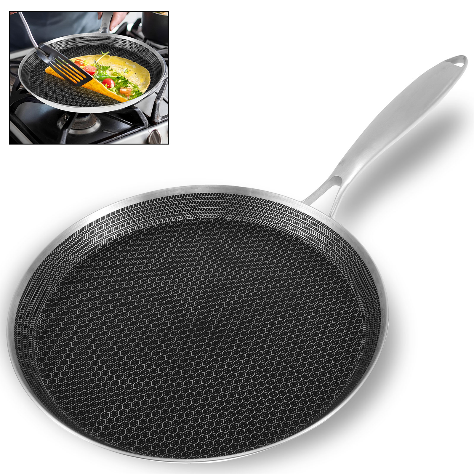 Stainless Steel Frying Pan Non – Danish Pancake Pan Bewertung und Preis