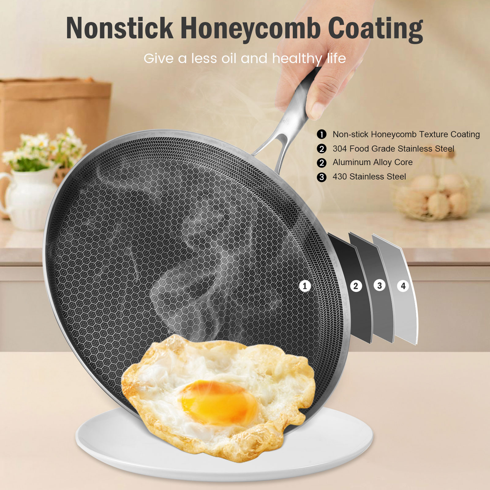 Stainless Steel Frying Pan Non – Danish Pancake Pan Bewertung und Preis