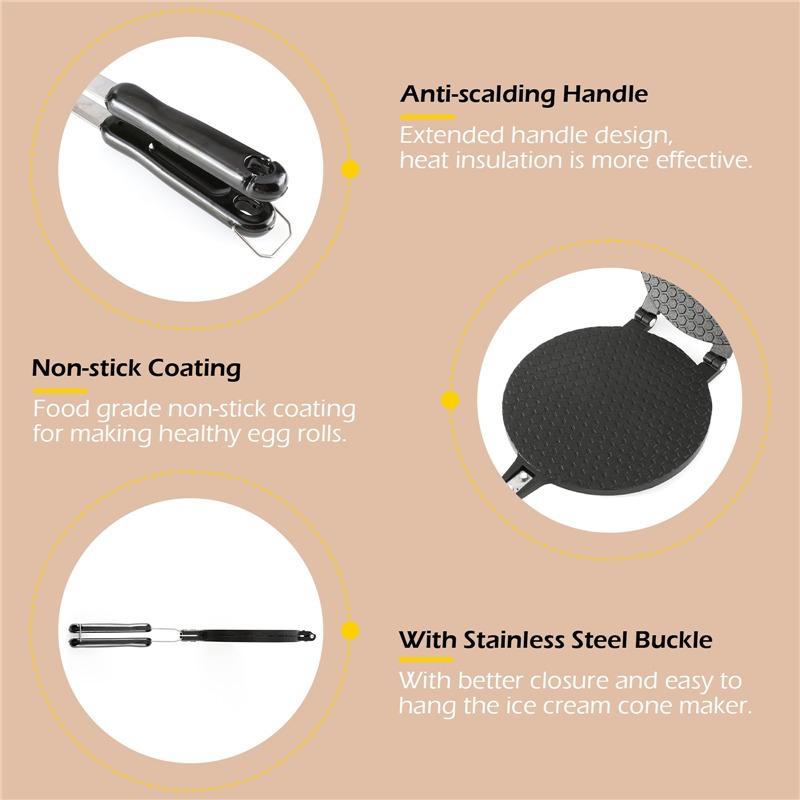 22cm Non-Stick Egg Roll Waffle – Egg Waffle Pan Bewertung und Preis
