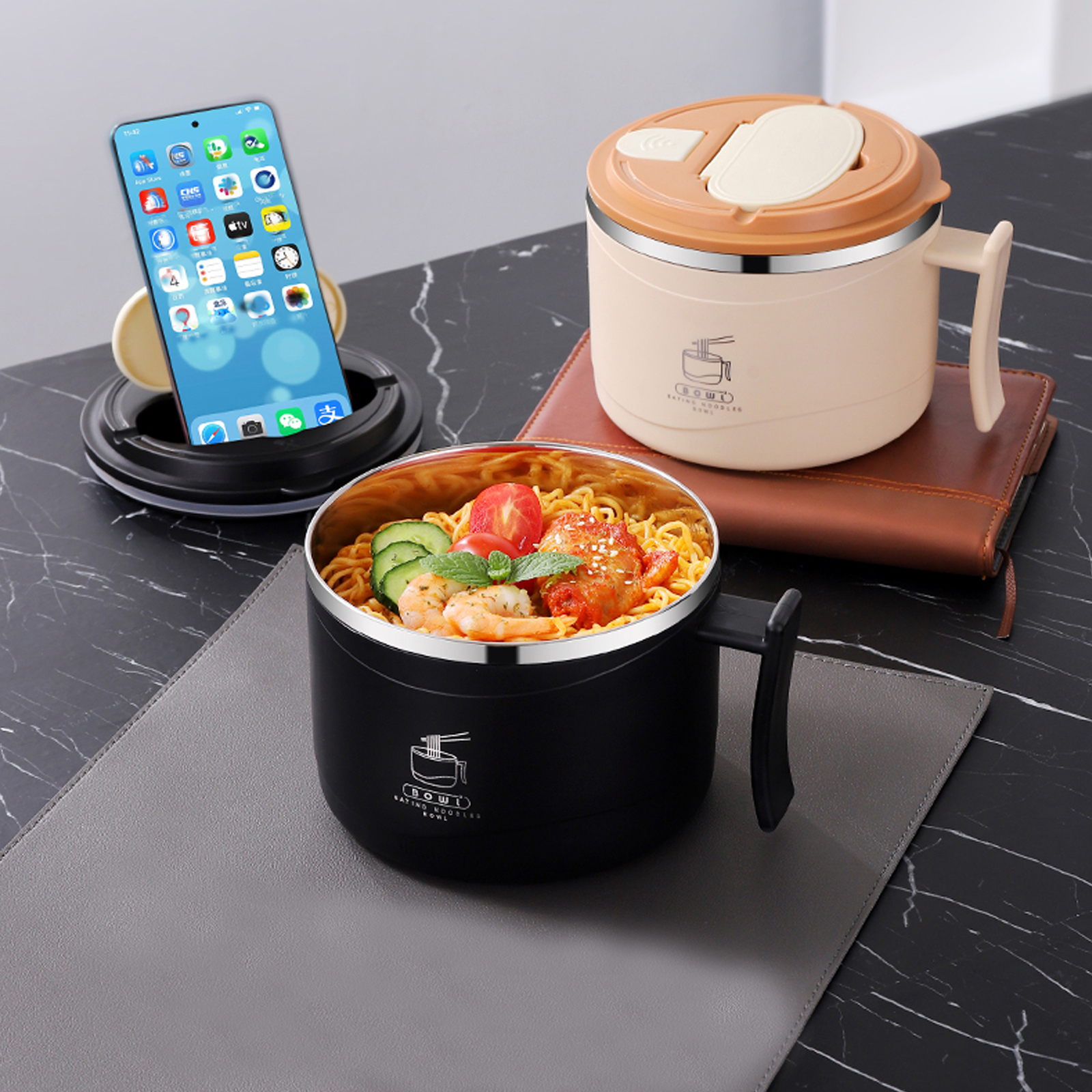 1300ml Ramen Bowl With Lid Sta – Dim Sum Basket Bewertung und Preis