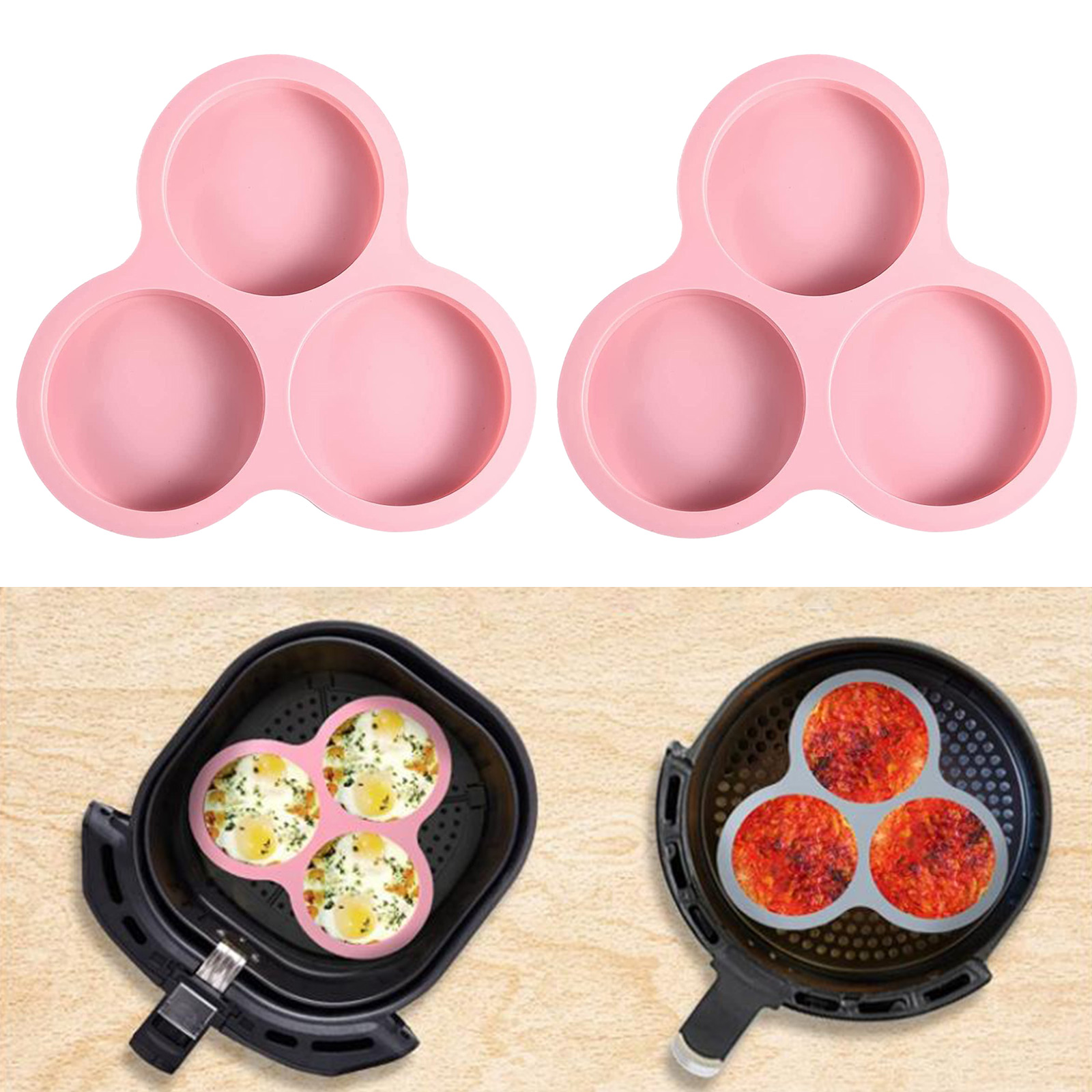 1/2pcs Silicone Air Fryer Egg  – Egg Waffle Pan Bewertung und Preis
