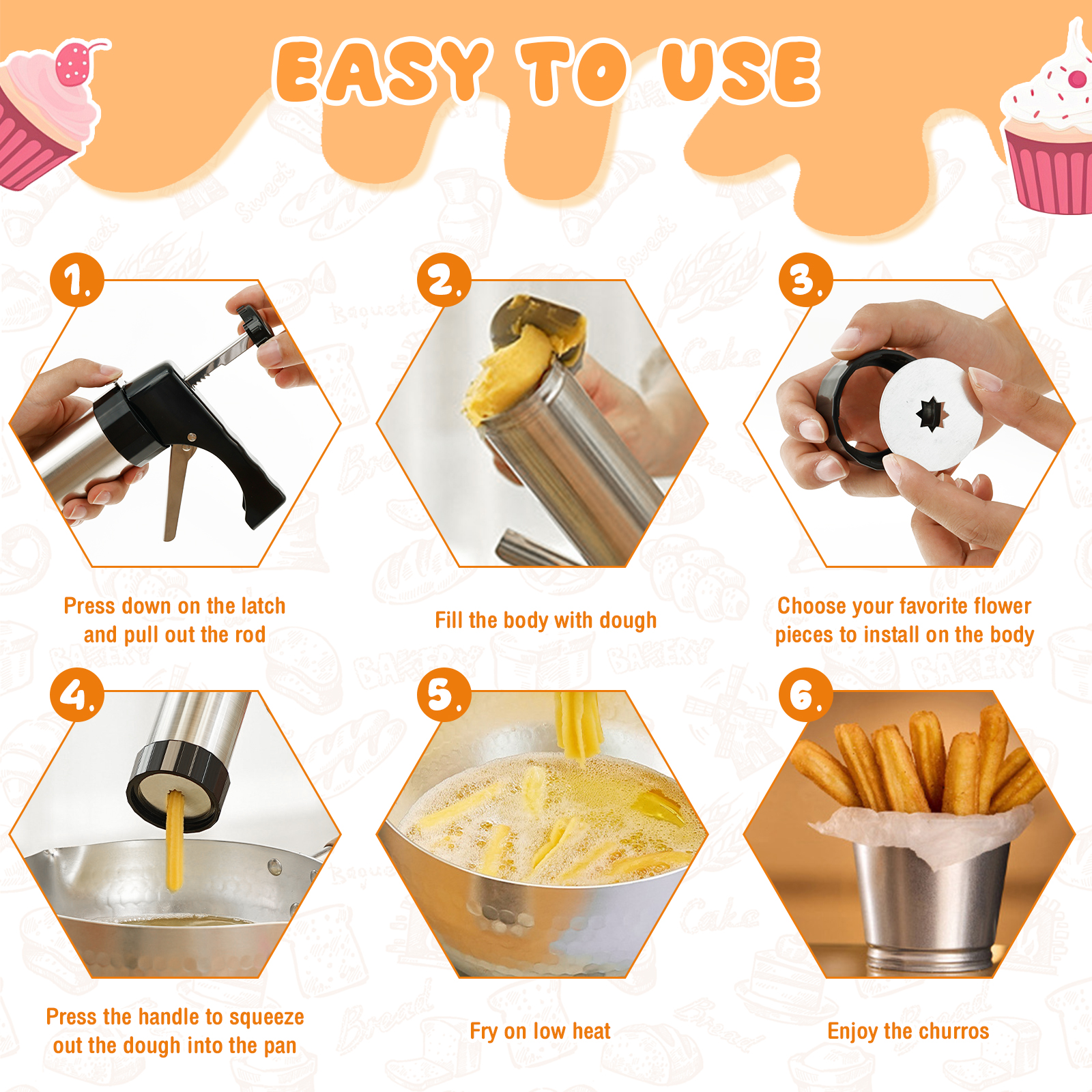 Cookie Press Gun Tips Set Stai – Churros Maker Gun Bewertung und Preis