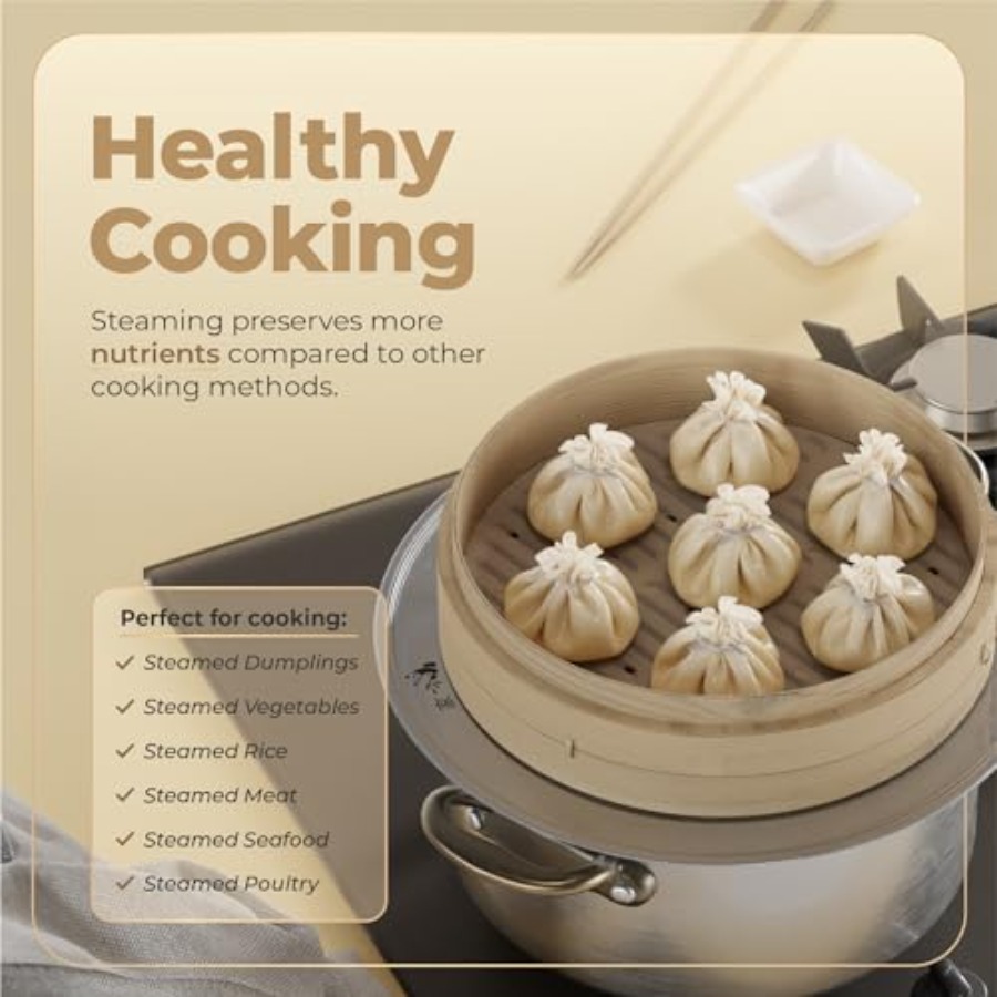 Bamboo Steamer Basket - 2-Tier – Bao Steamer Bamboo Bewertung und Preis
