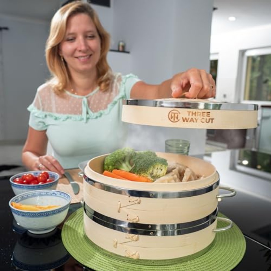 2-tier 10 Bamboo Steamer with  – Bao Steamer Bamboo Bewertung und Preis