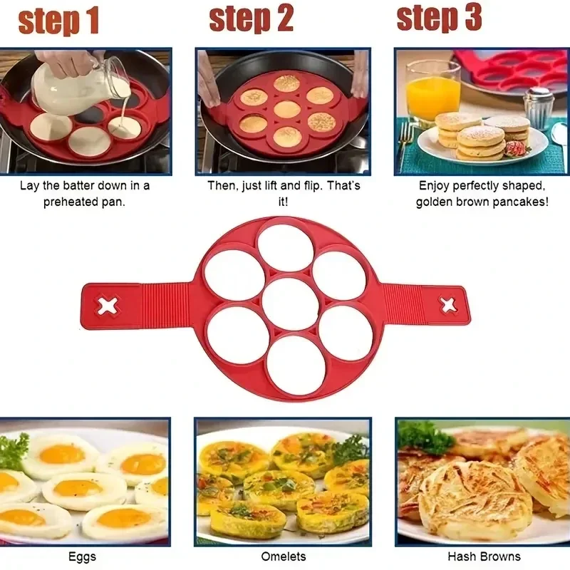 Silicone 7-hole Circular Fryin – Egg Waffle Pan Bewertung und Preis
