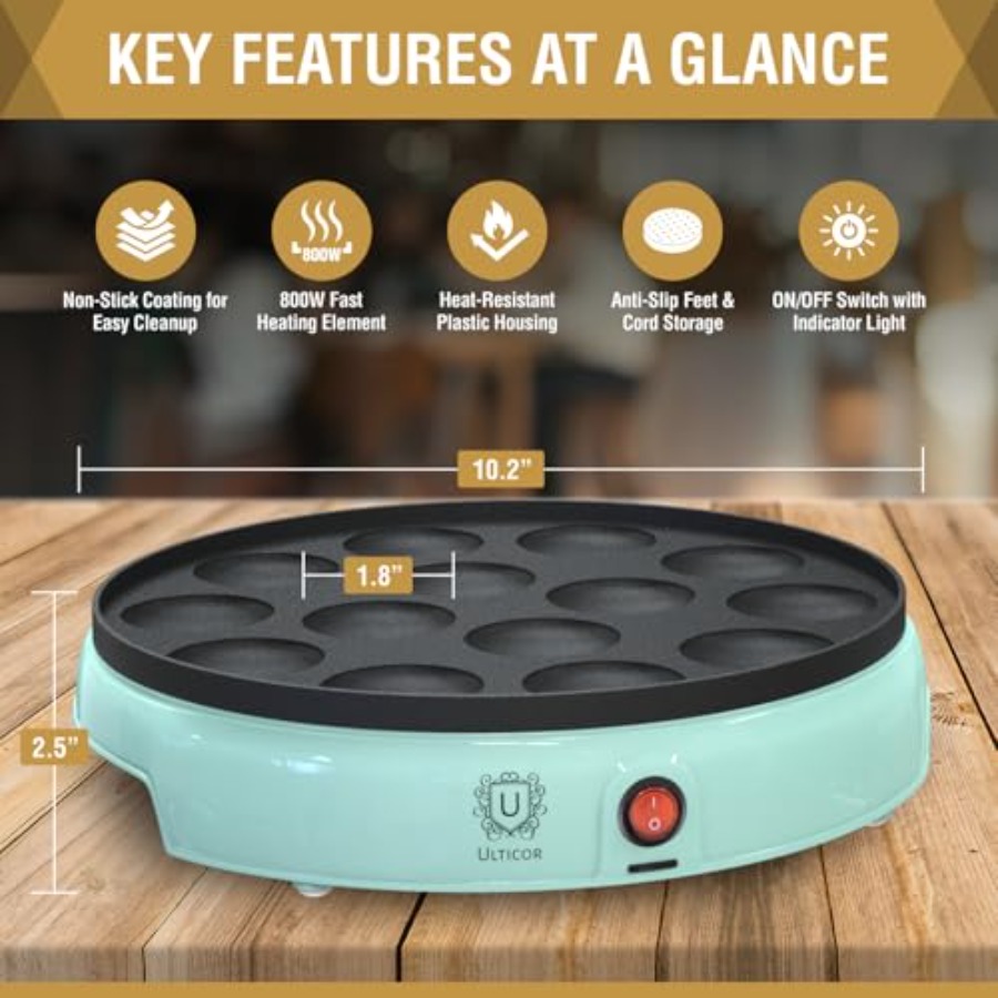 Mini Pancake Maker 14-Hole Ele – Mini Pancake Griddle Bewertung und Preis