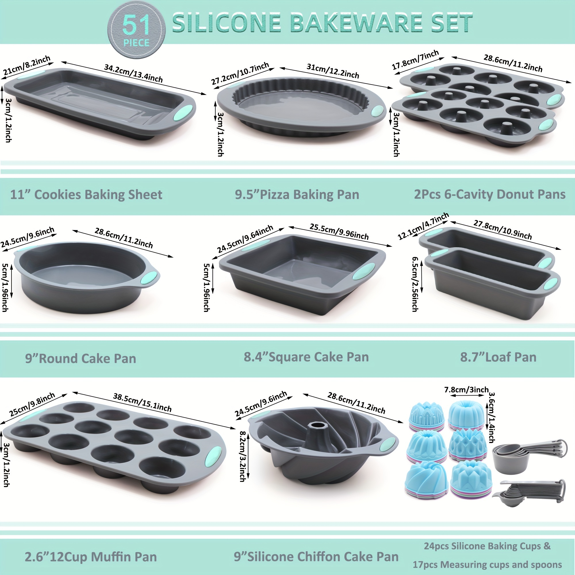 51 Pieces Silicone Baking Pan  – Donut Mold Silicone Bewertung und Preis