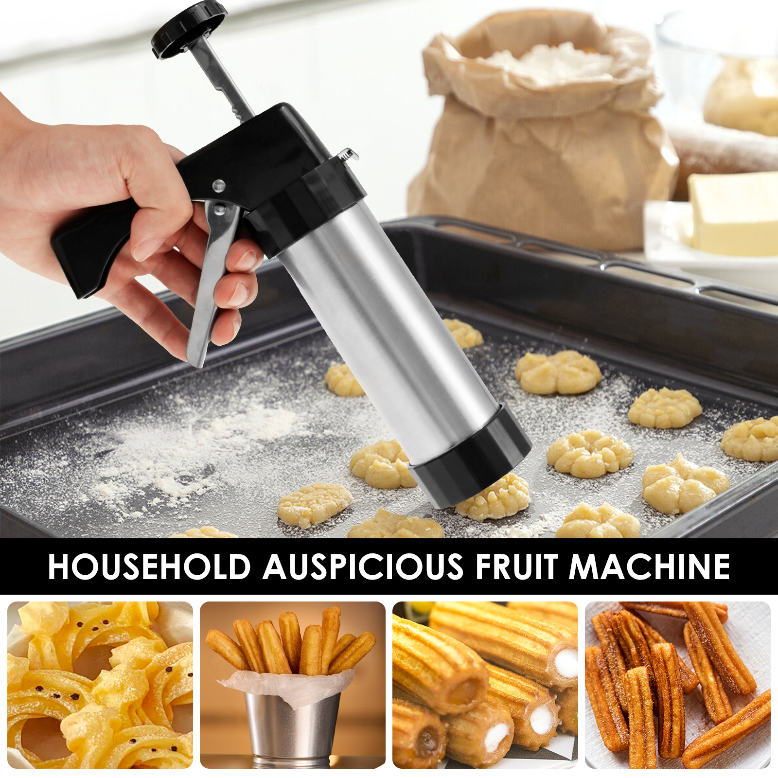 Stainless Steel Cookie Gun Chu – Churros Maker Gun Bewertung und Preis