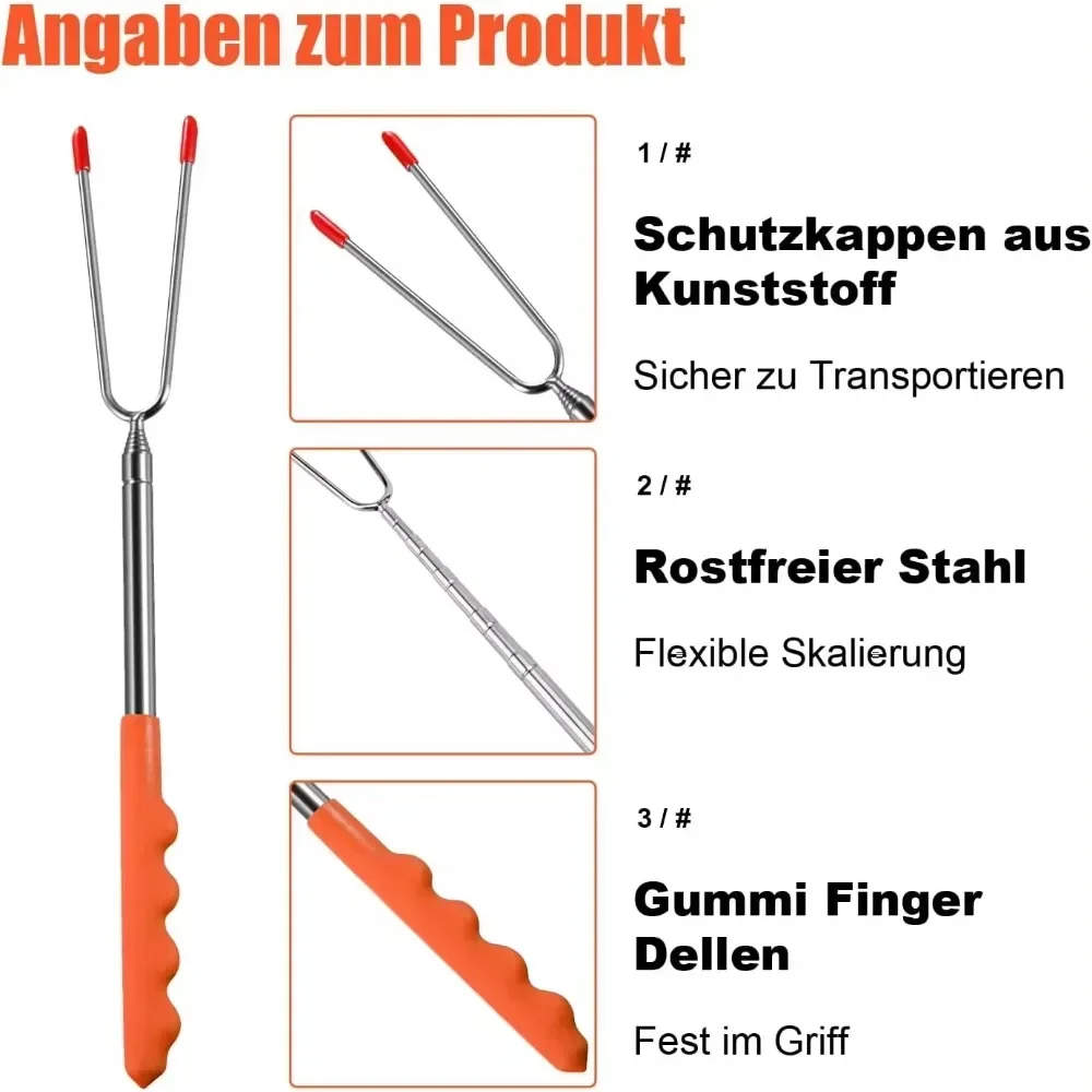 New BBQ Forks Telescopic  Barb – Corn Dog Stick Bewertung und Preis